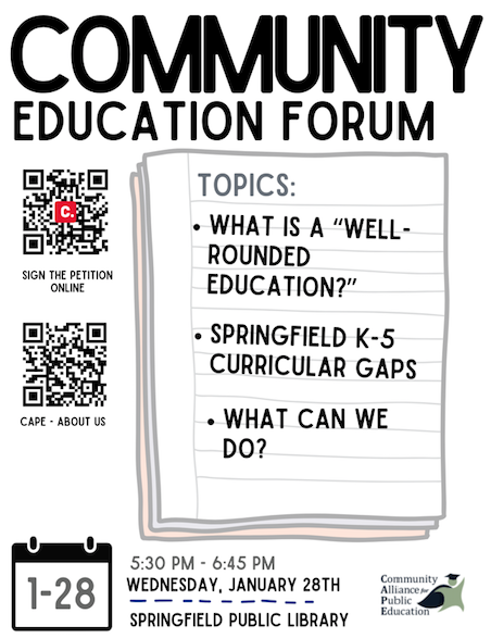 C.A.P.E. Community Meeting Announcement